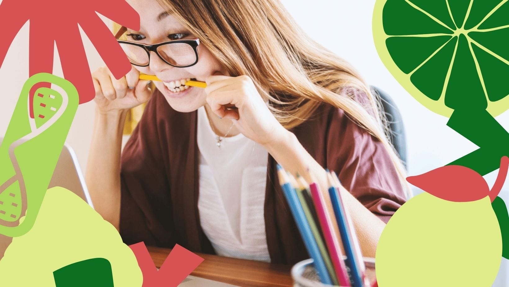 Girl frustrated learning Italian online